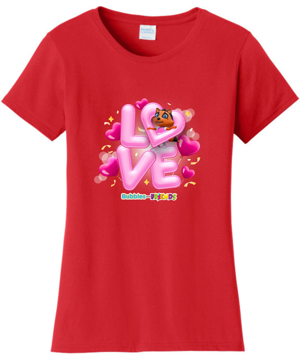 Bubbles & Friends Penny Love Womens T-Shirt