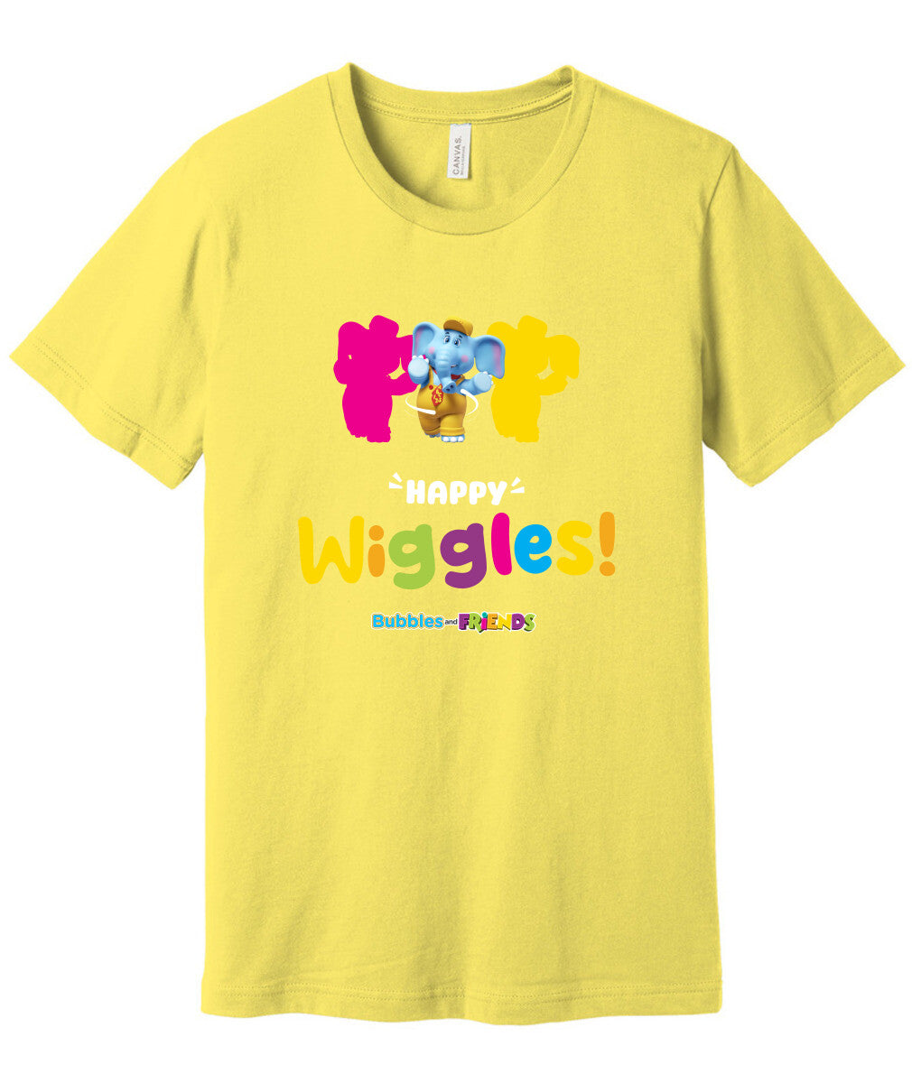 Bubbles and Friends – Happy Dance Collection Happy Wiggles Adult T-Shirt