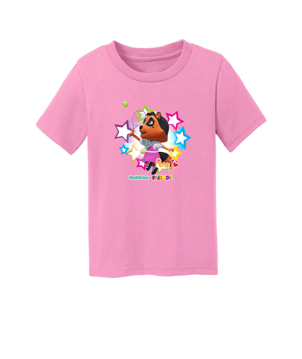 Bubbles and Friends - Summer Games Collection Tennis Penny Toddler T-Shirt