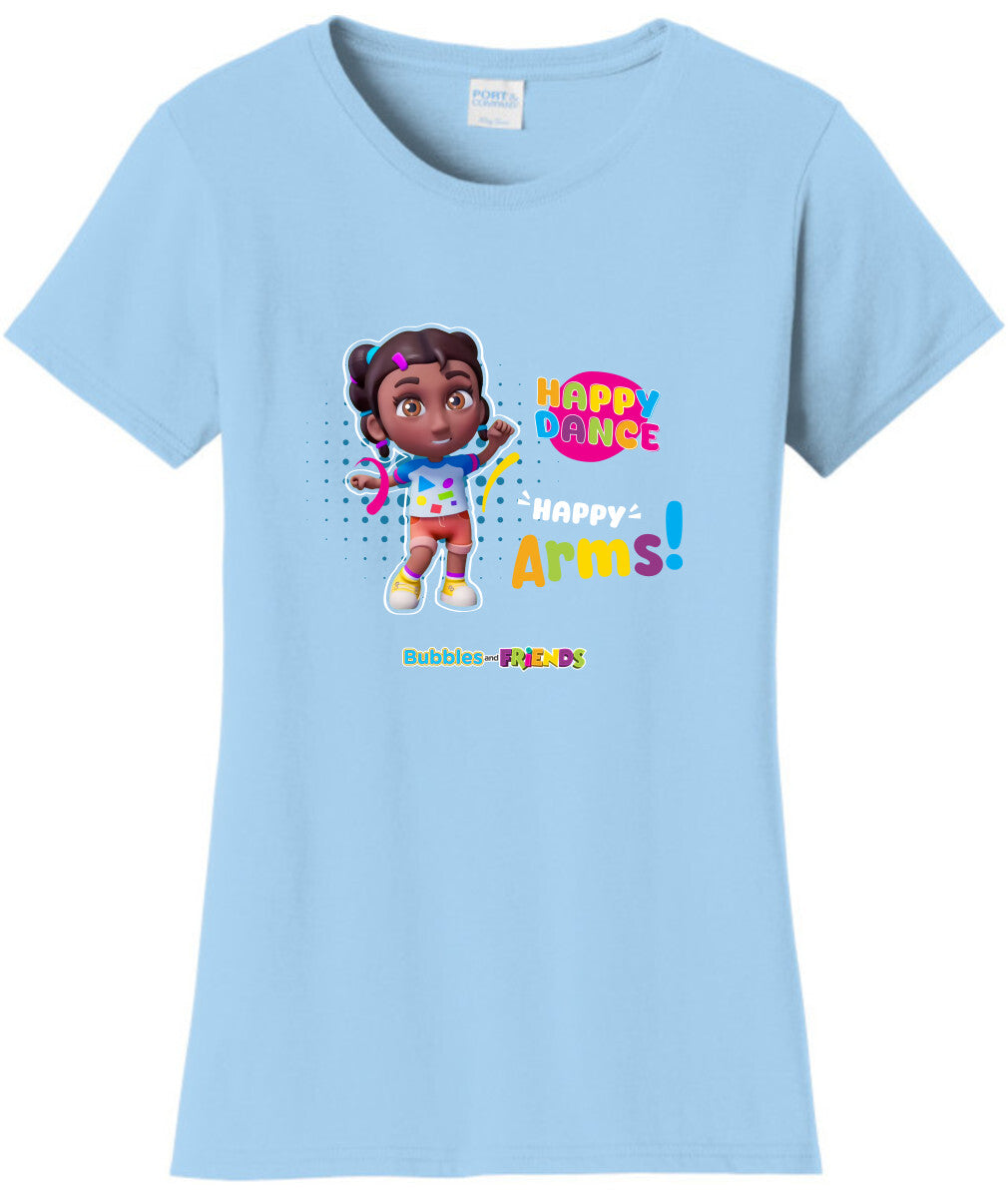 Bubbles and Friends - Happy Dance Collection Happy Arms Women T-Shirt