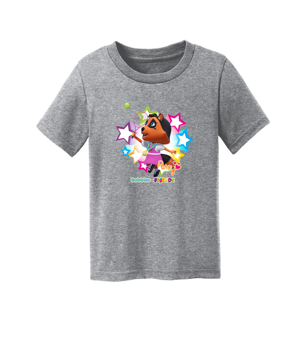 Bubbles and Friends - Summer Games Collection Tennis Penny Toddler T-Shirt