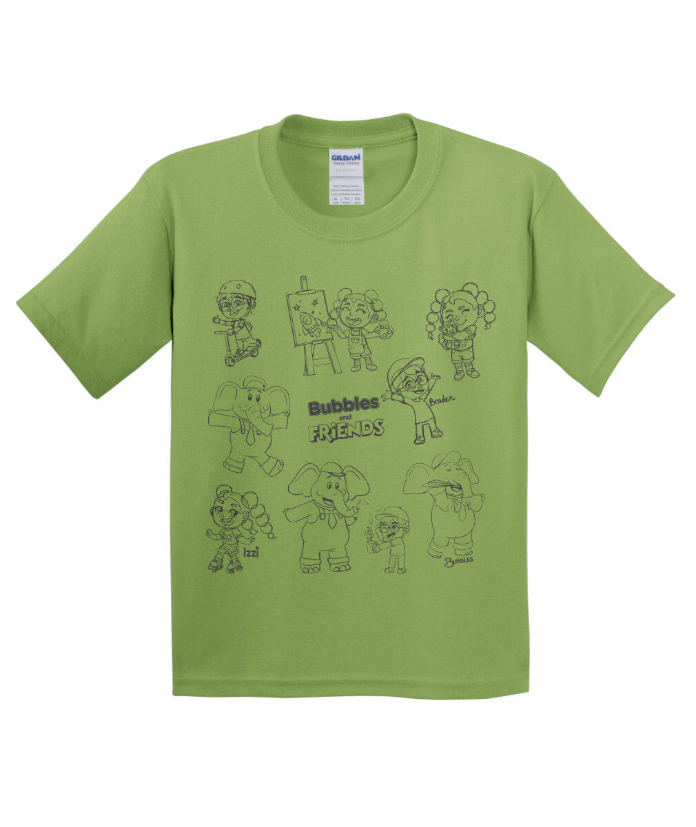 Bubbles and Friends - Happy Doddles Childrens Team T-Shirt