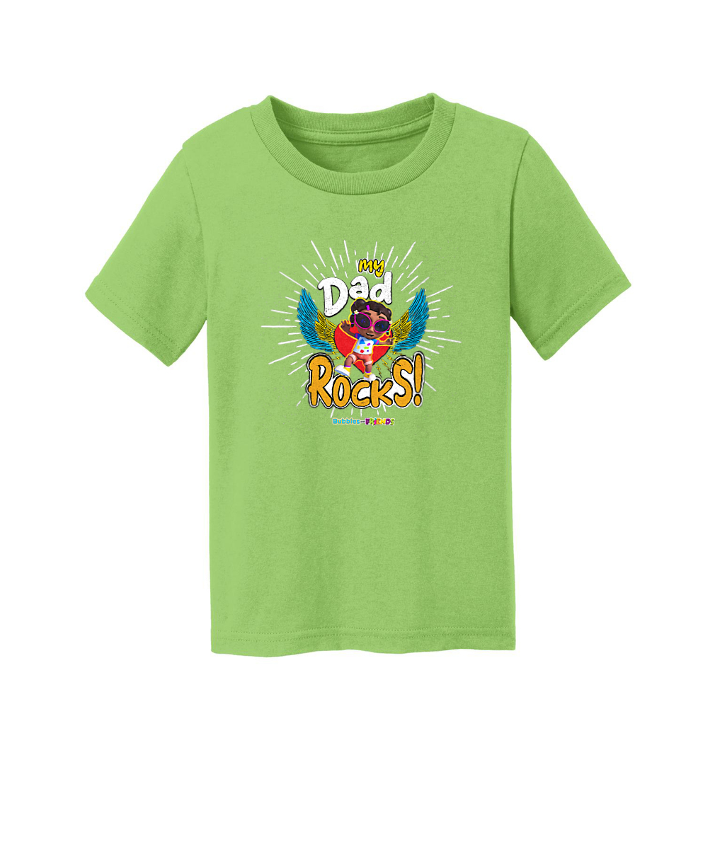 Bubbles and Friends - Father's Day My Dad Rocks Izzi Toddler T-Shirt