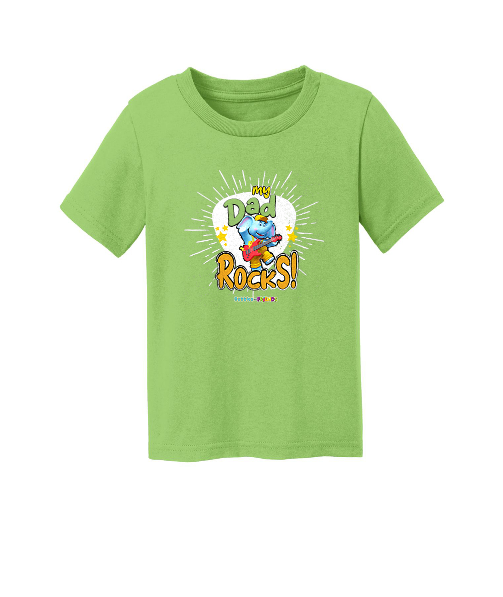 Bubbles and Friends - Father's Day My Dad Rocks Bubbles Toddler T-Shirt