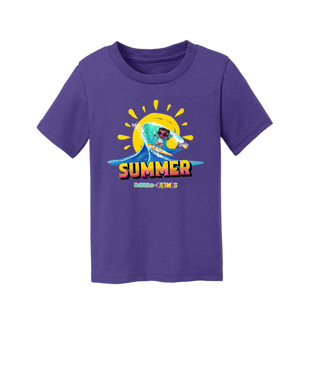 Bubbles and Friends - Summer Collection Surfing Izzi Toddler T-Shirt