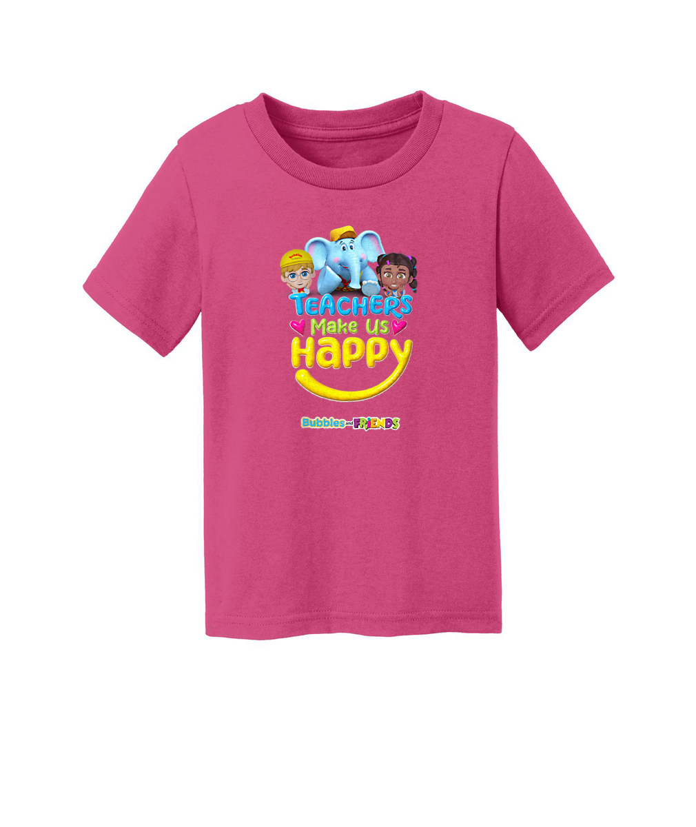Bubbles and Friends - Teacher appreciation Team Happy Toddler T-Shirt