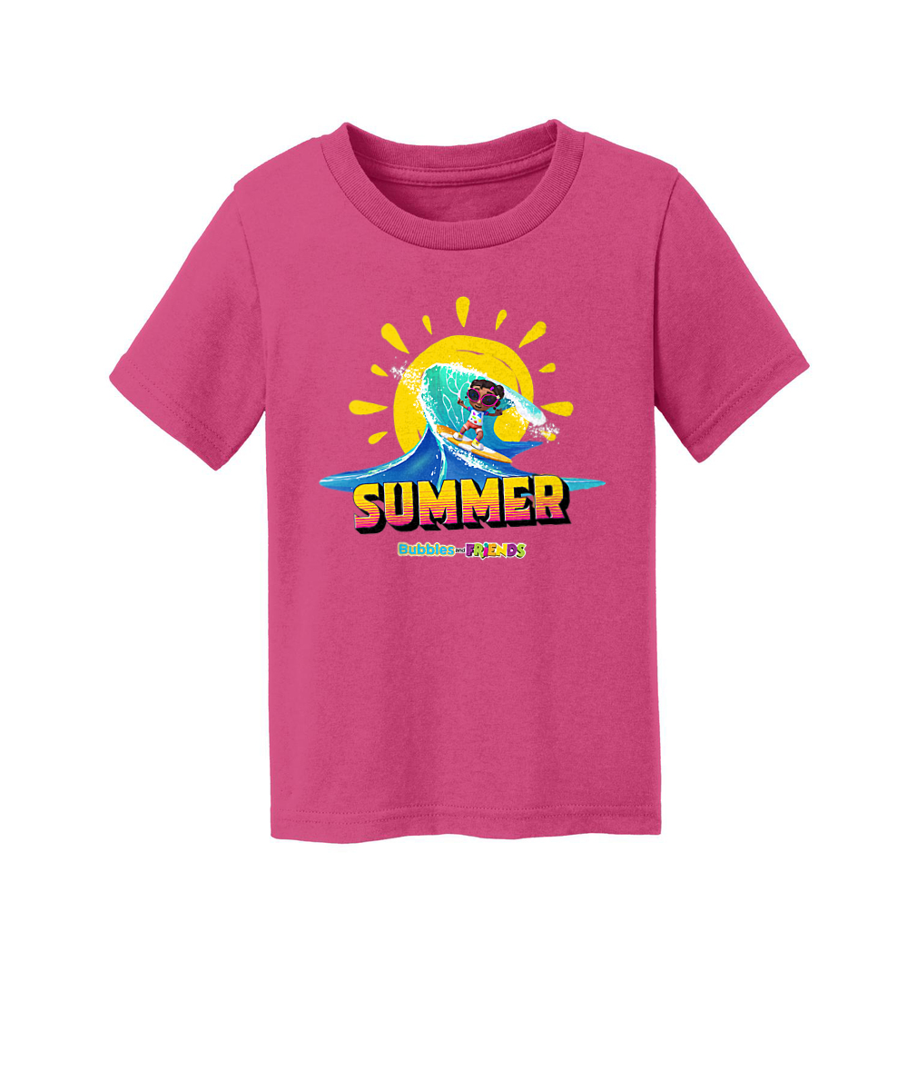 Bubbles and Friends - Summer Collection Surfing Izzi Toddler T-Shirt