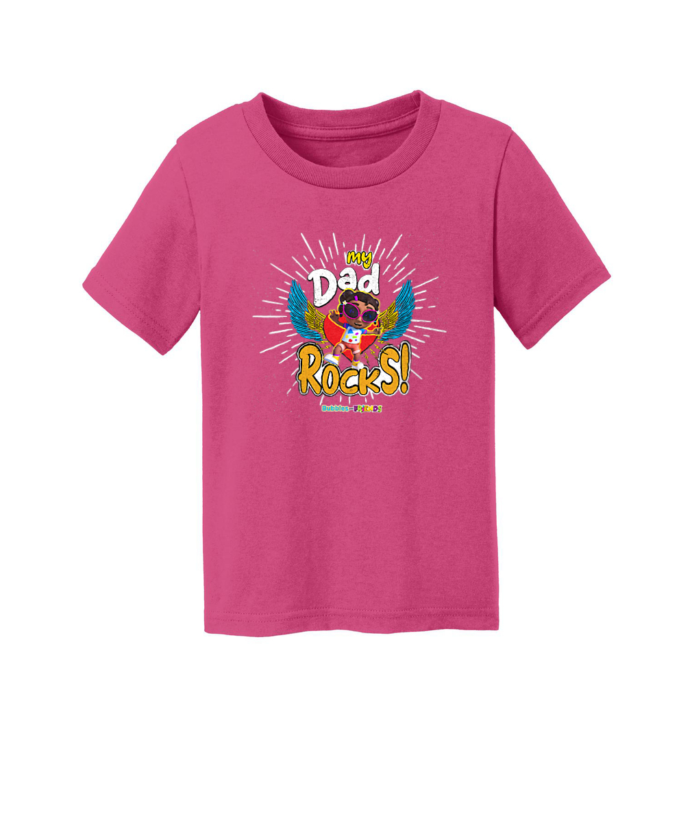 Bubbles and Friends - Father's Day My Dad Rocks Izzi Toddler T-Shirt