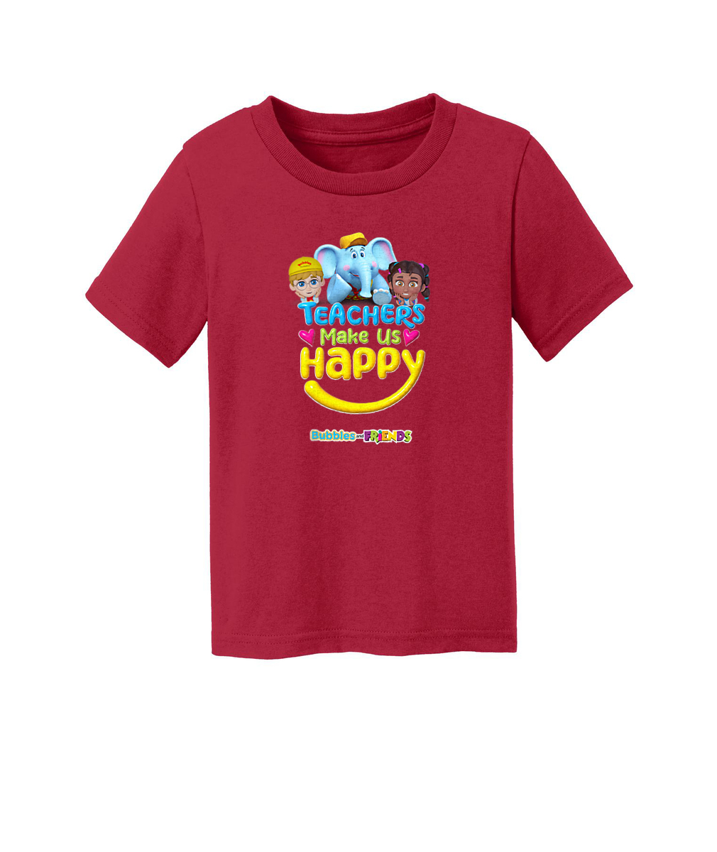 Bubbles and Friends - Teacher appreciation Team Happy Toddler T-Shirt