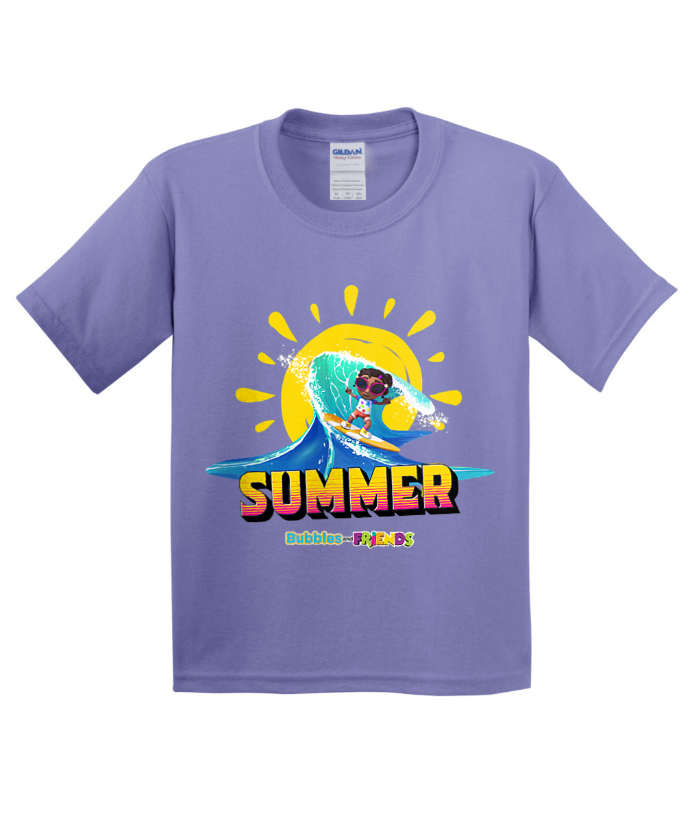 Bubbles and Friends - Summer Collection Surfing Izzi Children T-Shirt