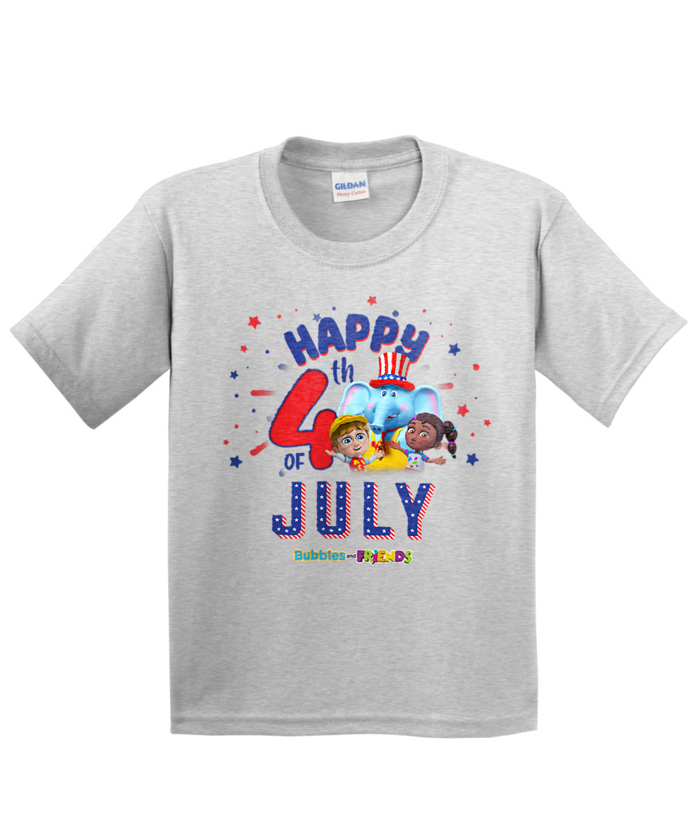 Bubbles and Friends - 4th of July Happy 4th Children T-Shirt