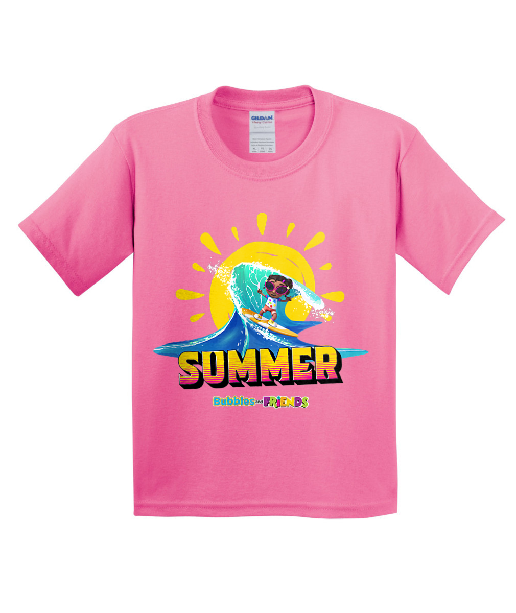 Bubbles and Friends - Summer Collection Surfing Izzi Children T-Shirt