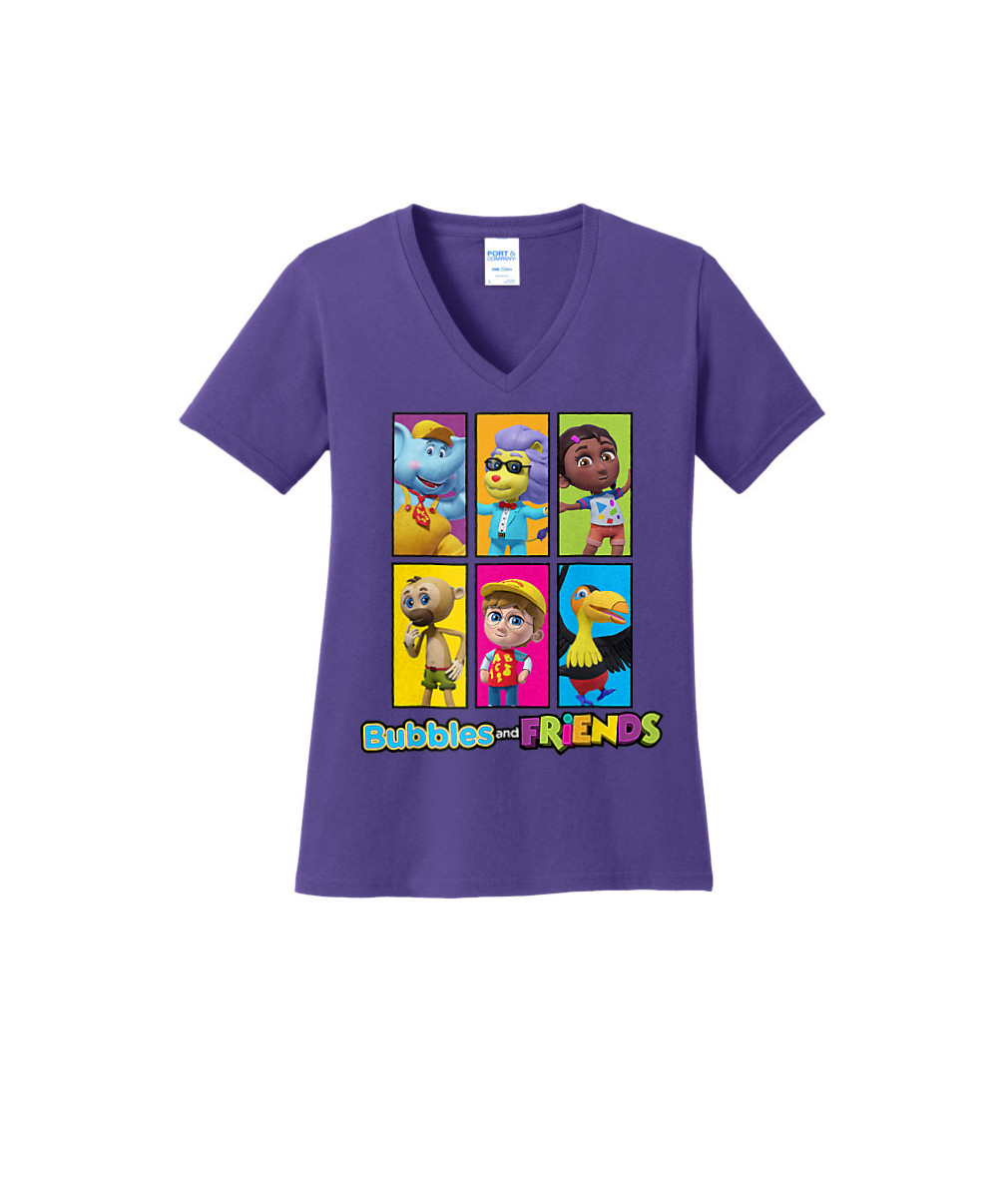 Bubbles and Friends - All Team Adult T-Shirt (Women)