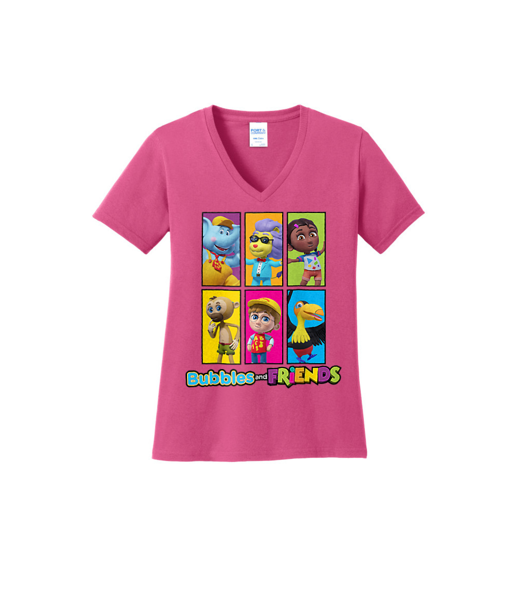 Bubbles and Friends - All Team Adult T-Shirt (Women)