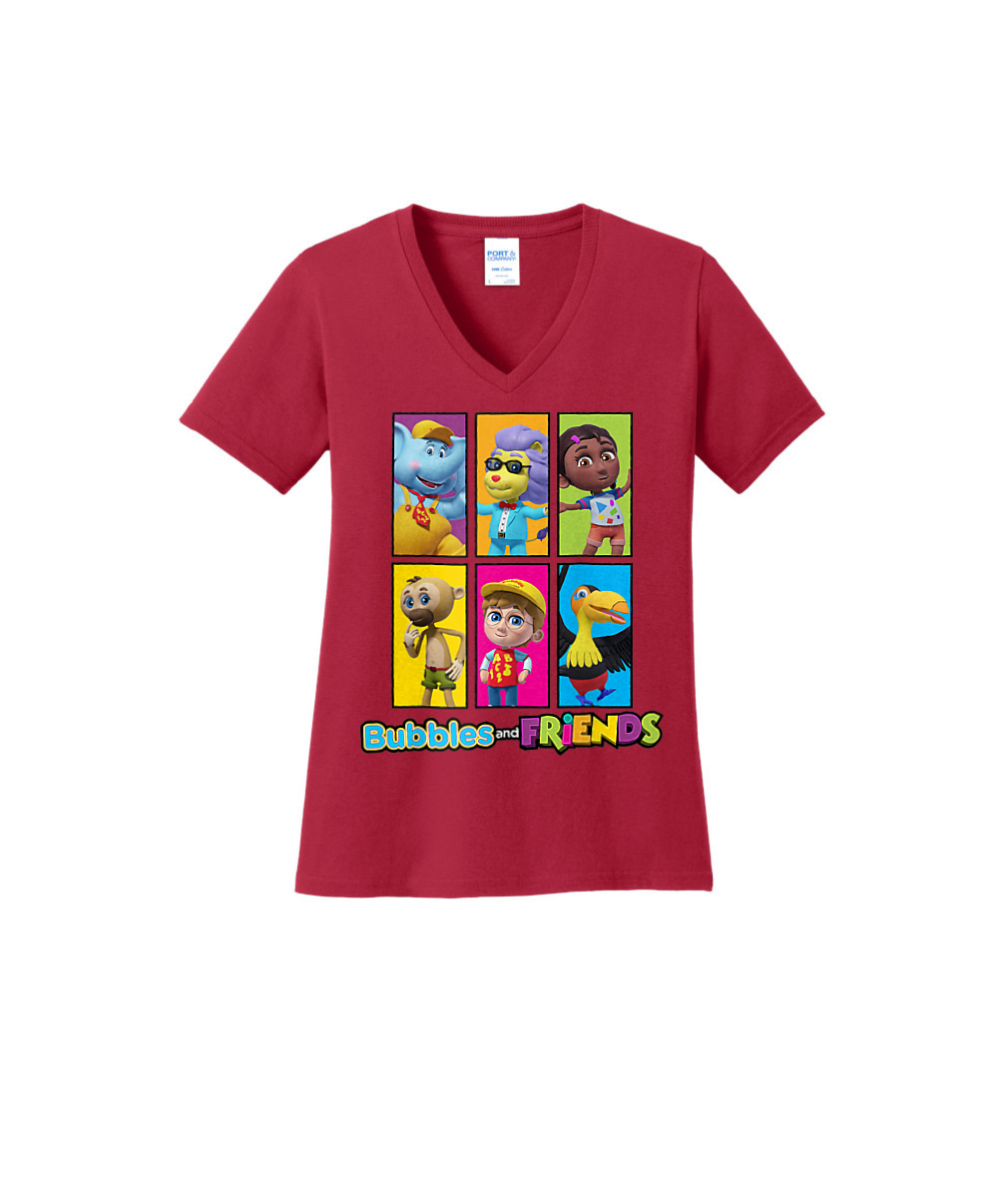 Bubbles and Friends - All Team Adult T-Shirt (Women)