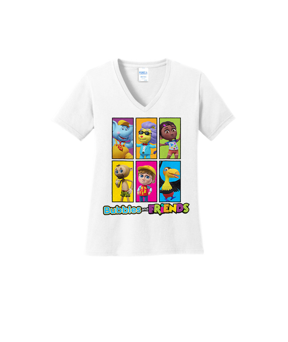 Bubbles and Friends - All Team Adult T-Shirt (Women)