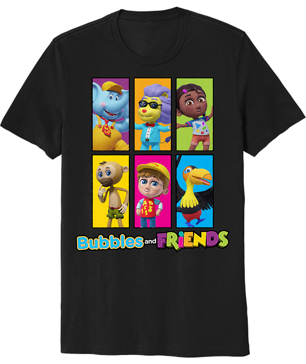 Bubbles and Friends - All Friends Adult T-shirt