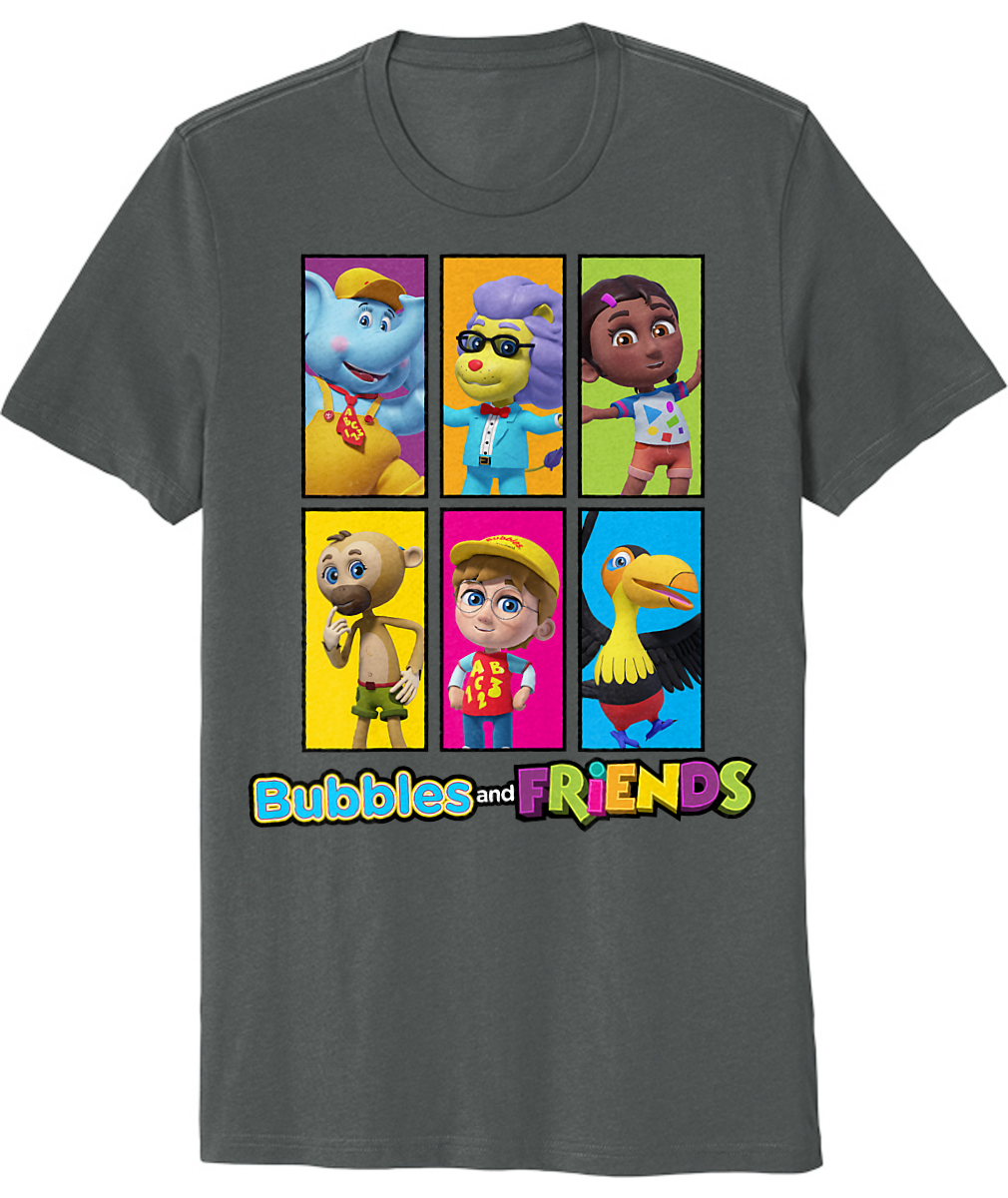 Bubbles and Friends - All Friends Adult T-shirt