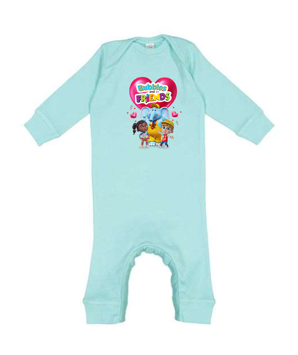 Bubbles and Friends - Baby Team Valentines-Onesie