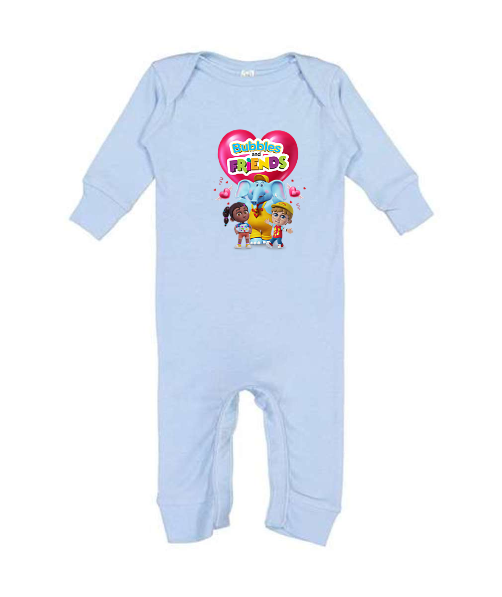 Bubbles and Friends - Baby Team Valentines-Onesie
