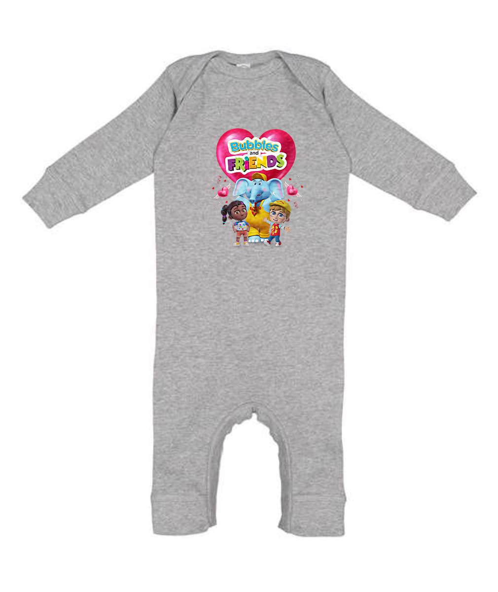 Bubbles and Friends - Baby Team Valentines-Onesie
