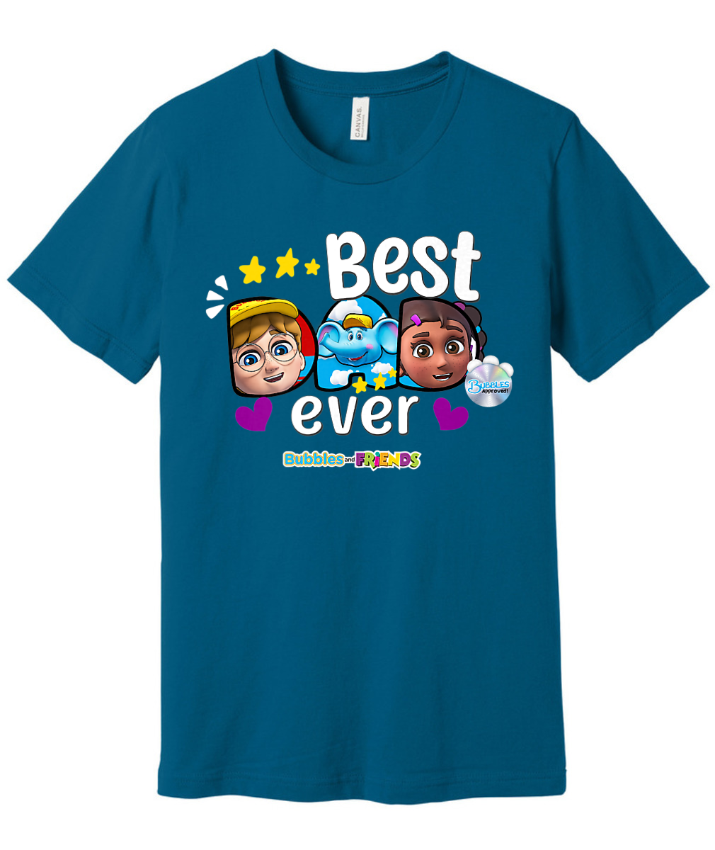 Bubbles and Friends - Father's Day Best Dad Ever Adult T-Shirt