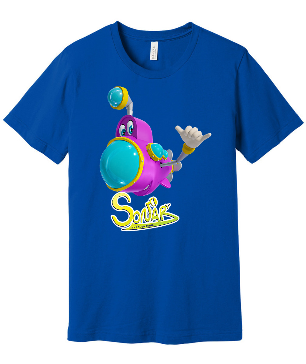 Bubbles and Friends - Sonar Adult T-Shirt