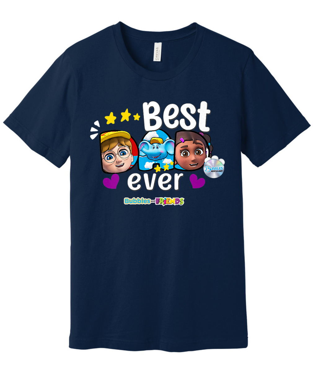 Bubbles and Friends - Father's Day Best Dad Ever Adult T-Shirt