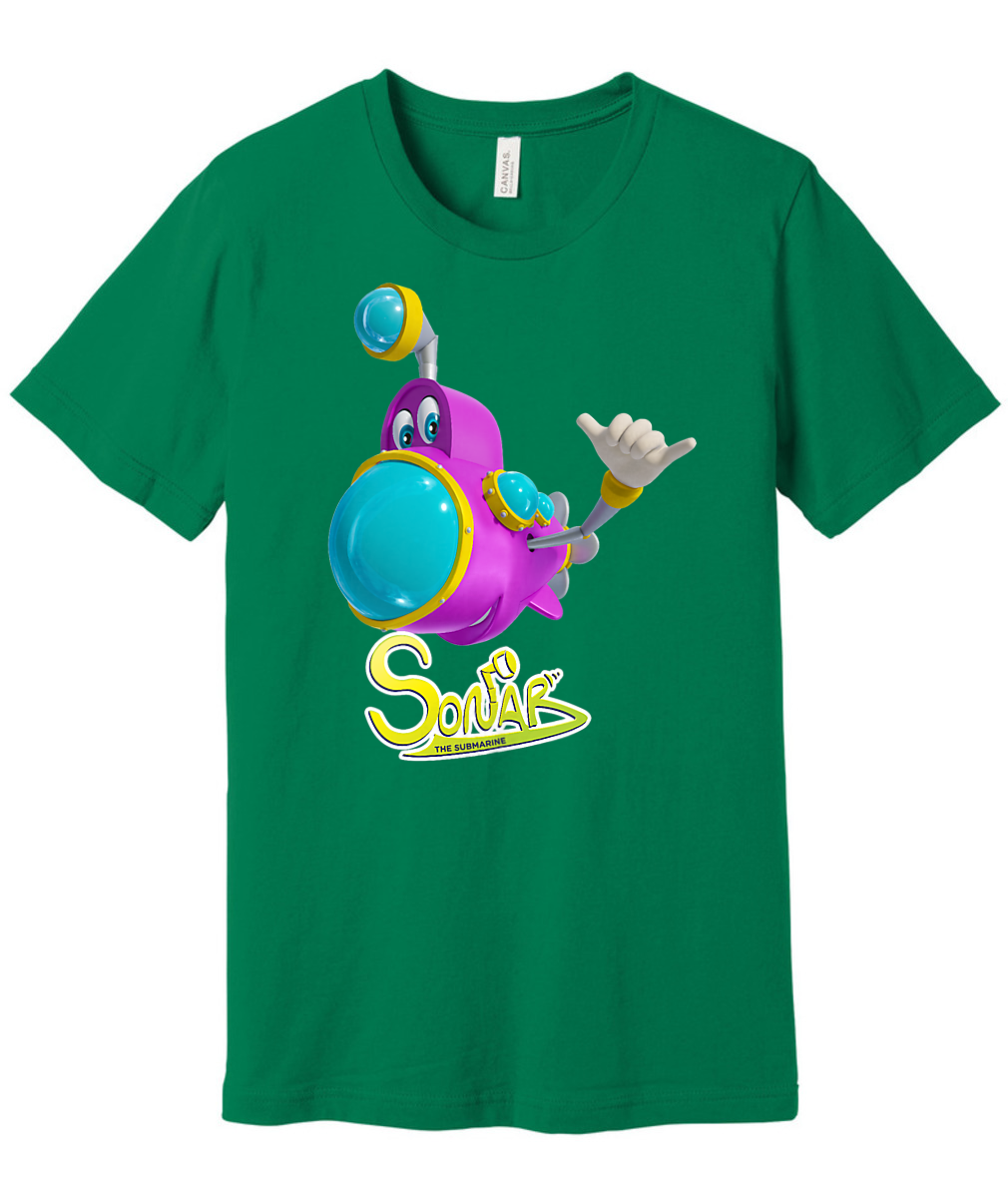 Bubbles and Friends - Sonar Adult T-Shirt