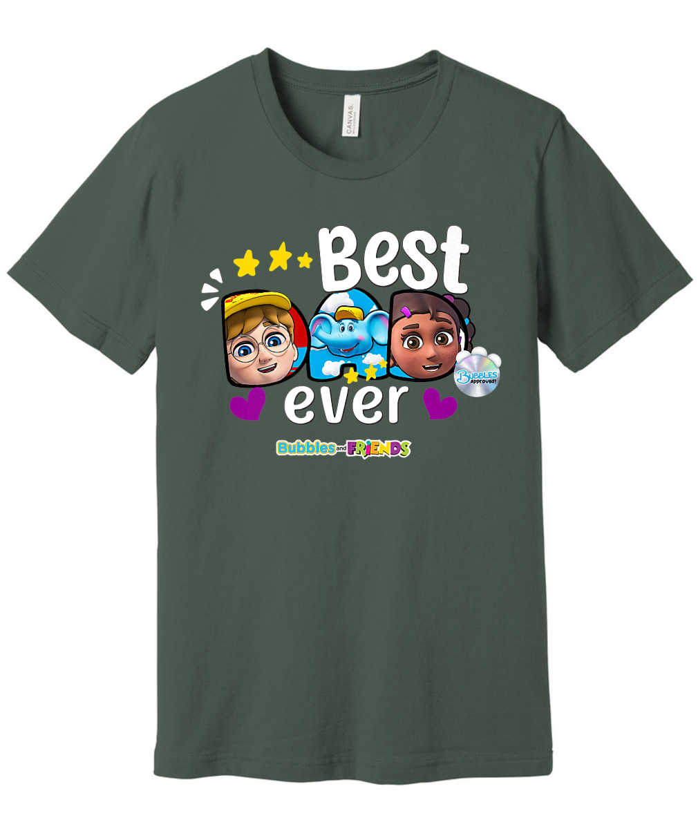 Bubbles and Friends - Father's Day Best Dad Ever Adult T-Shirt