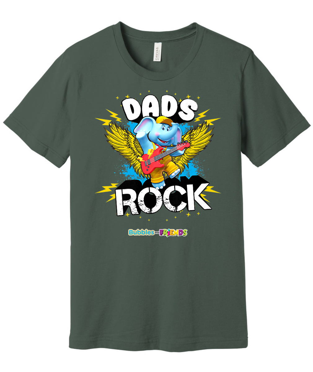 Bubbles and Friends - Father's Day Dads Rock Bubbles Adult T-Shirt