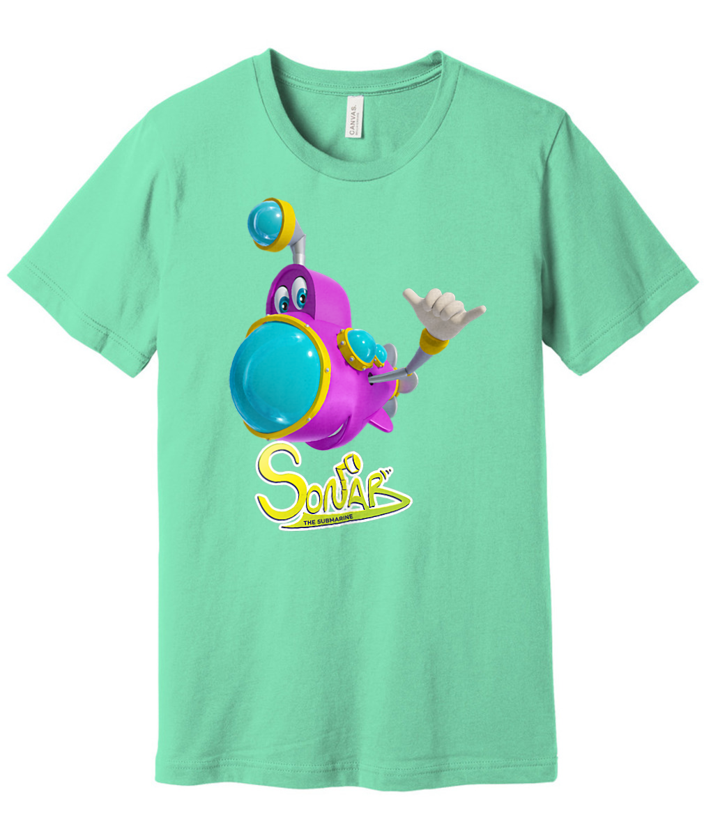 Bubbles and Friends - Sonar Adult T-Shirt