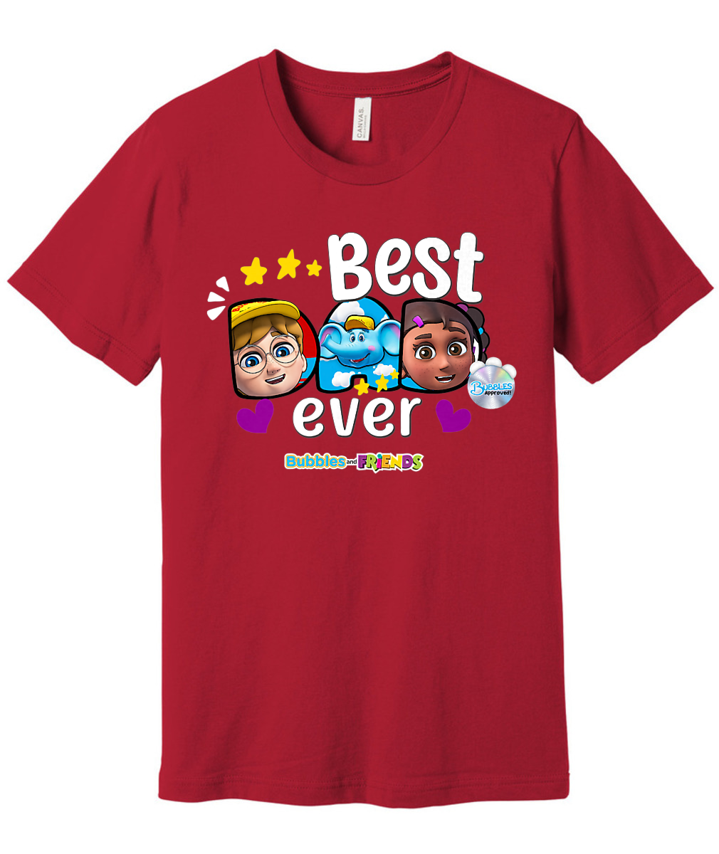 Bubbles and Friends - Father's Day Best Dad Ever Adult T-Shirt