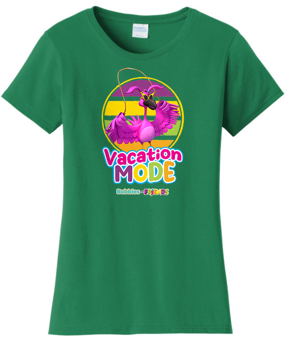 Bubbles and Friends - Summer Collection Vacation Flexi Womens Fitted T-Shirt