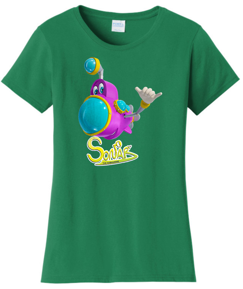 Bubbles and Friends - Sonar the Submarine Women  T-Shirt