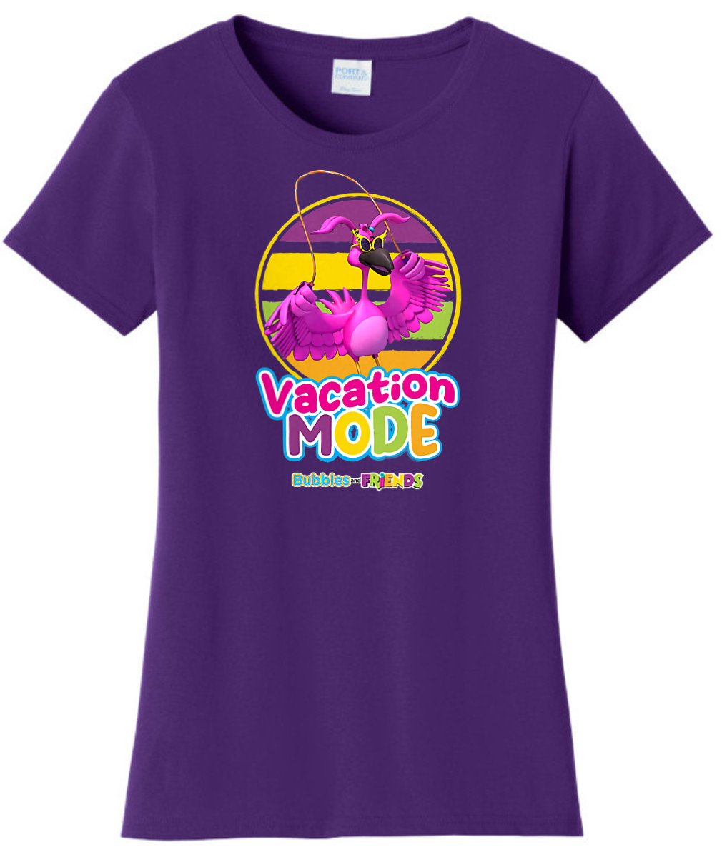 Bubbles and Friends - Summer Collection Vacation Flexi Womens Fitted T-Shirt