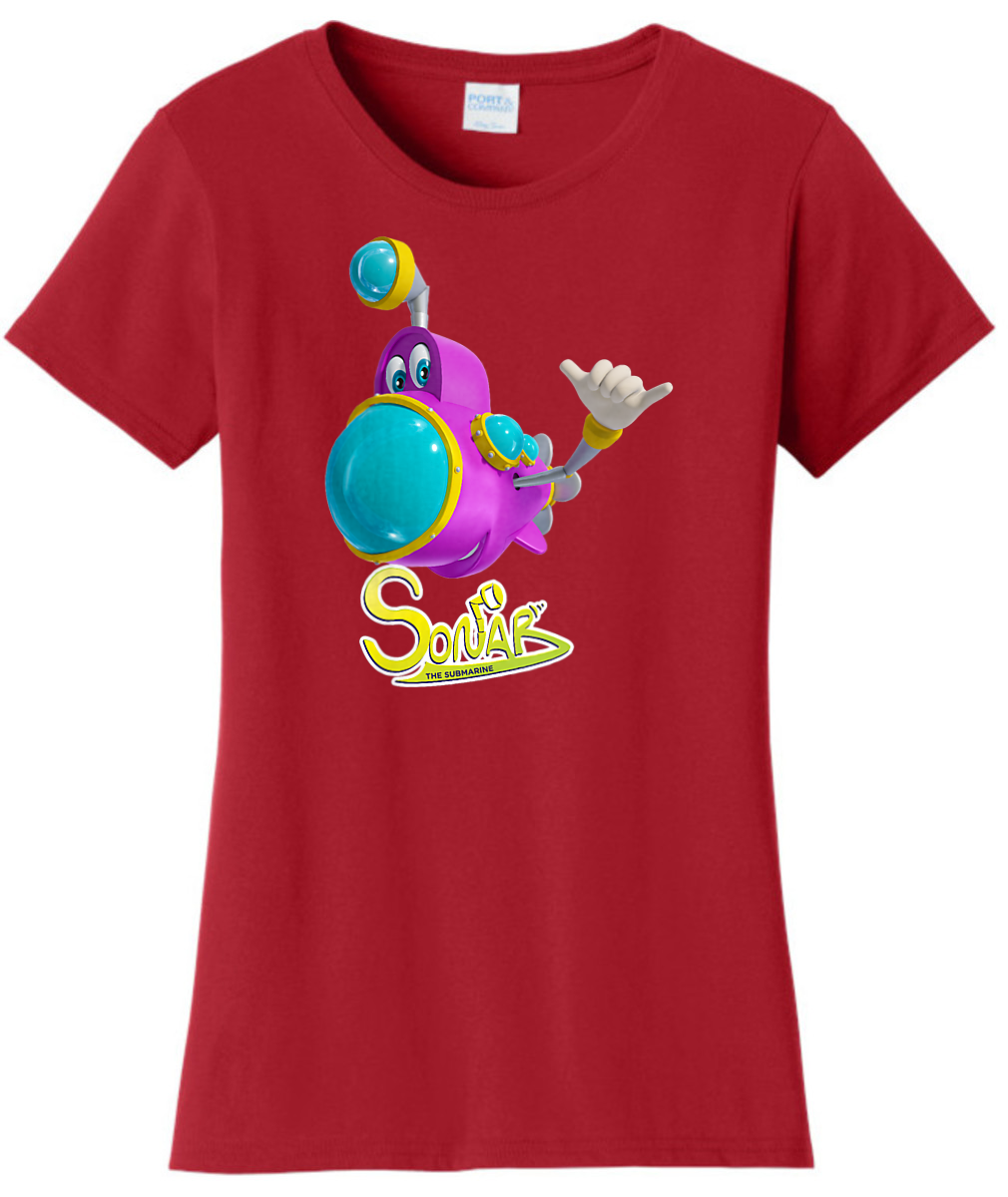 Bubbles and Friends - Sonar the Submarine Women  T-Shirt