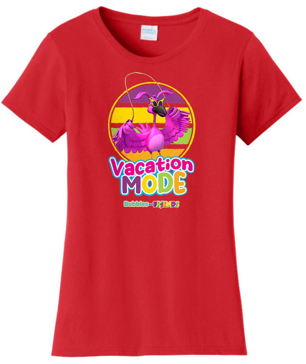 Bubbles and Friends - Summer Collection Vacation Flexi Womens Fitted T-Shirt