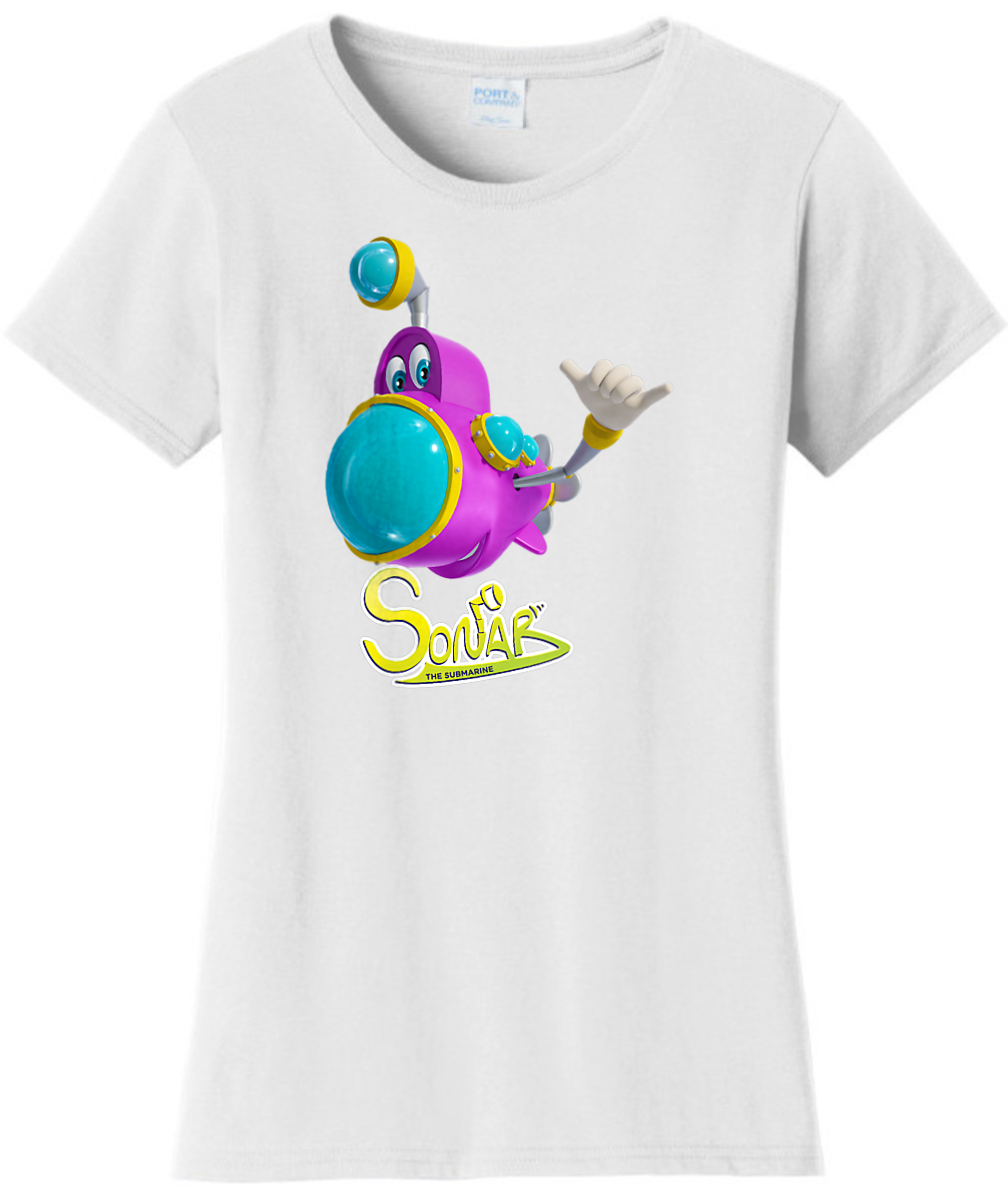 Bubbles and Friends - Sonar the Submarine Women  T-Shirt