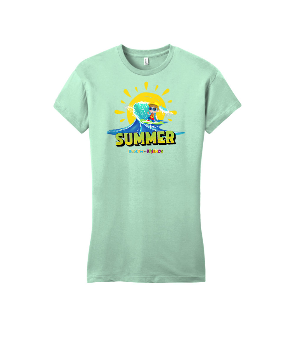 Bubbles and Friends - Summer Collection Summer Braden Women Fitted T-Shirt