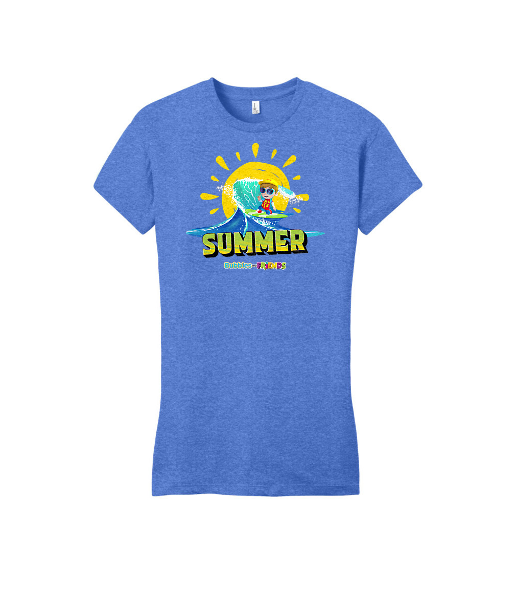 Bubbles and Friends - Summer Collection Summer Braden Women Fitted T-Shirt