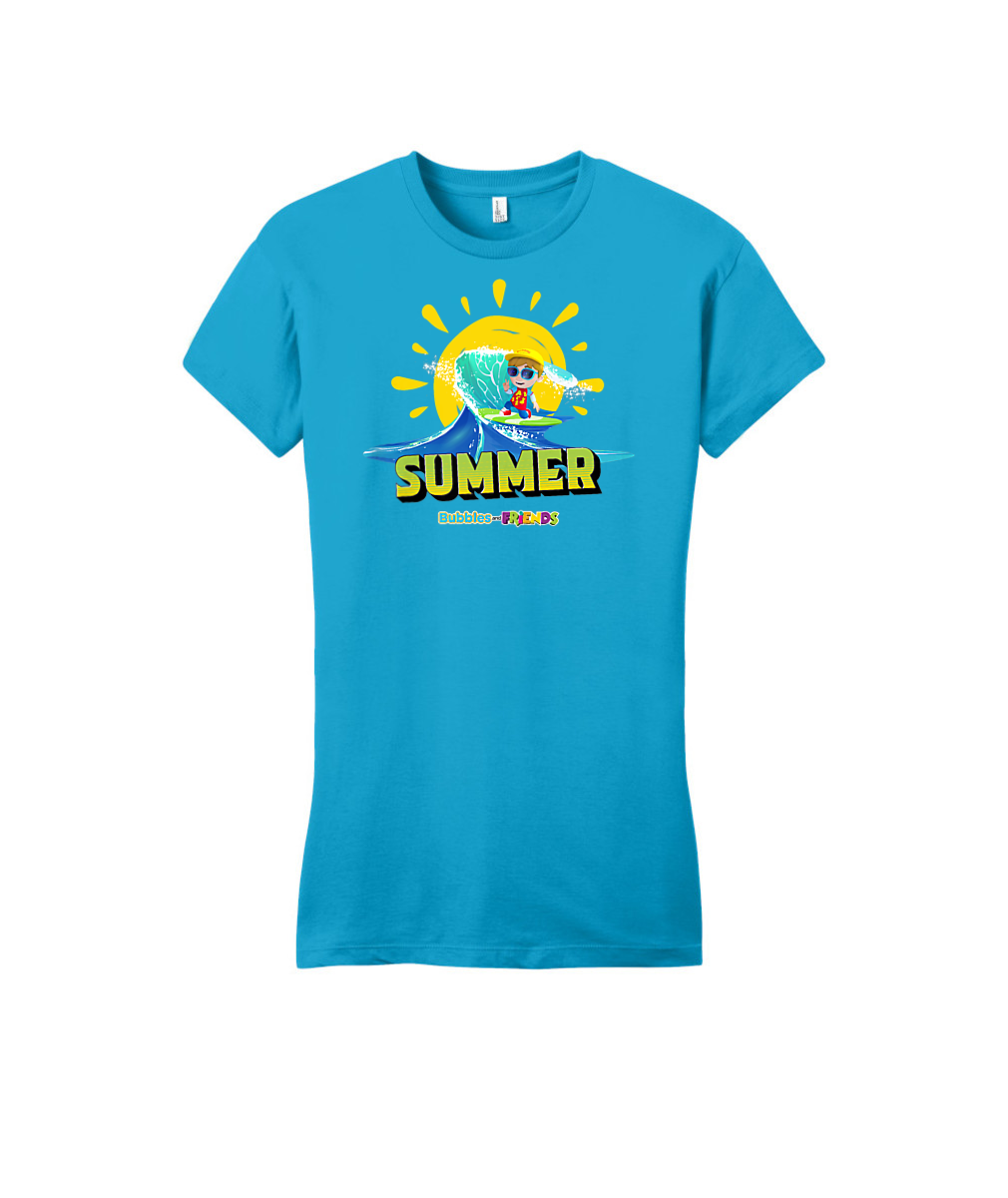 Bubbles and Friends - Summer Collection Summer Braden Women Fitted T-Shirt