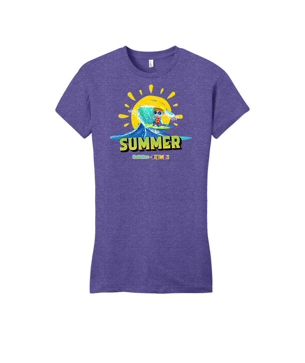 Bubbles and Friends - Summer Collection Summer Braden Women Fitted T-Shirt