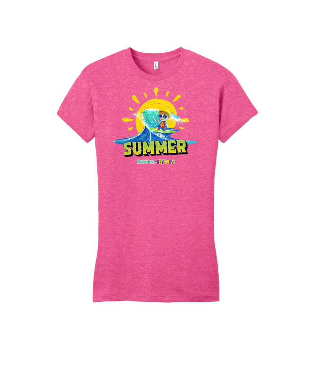 Bubbles and Friends - Summer Collection Summer Braden Women Fitted T-Shirt