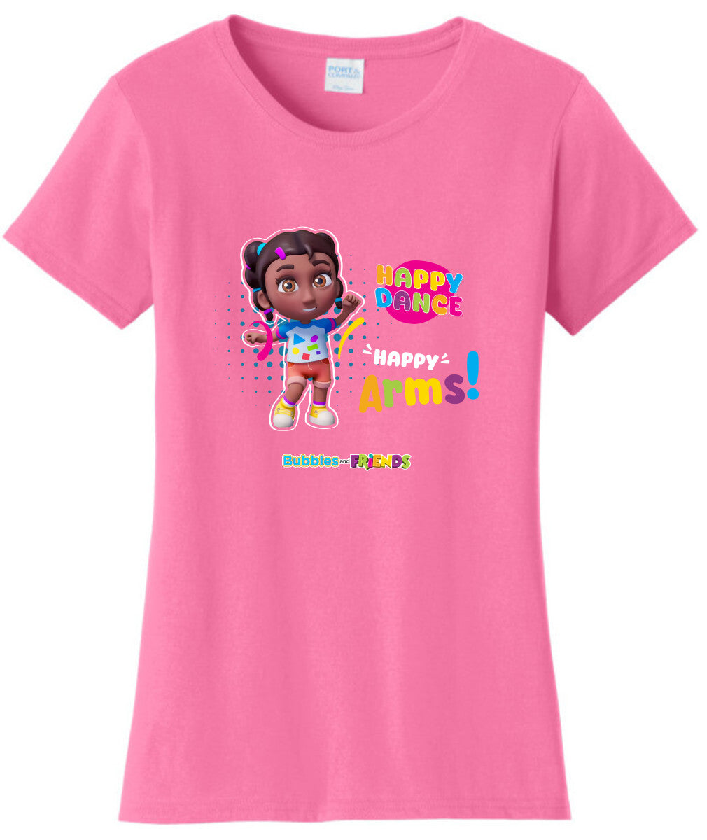 Bubbles and Friends - Happy Dance Collection Happy Arms Women T-Shirt