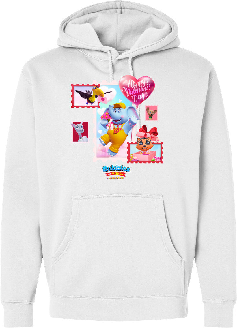 Bubbles & Friends Happy Valentines Day Midweight Hoodie