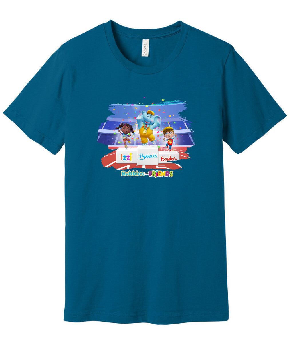 Bubbles and Friends - Summer Games Collection Team Medals Adult T-Shirt