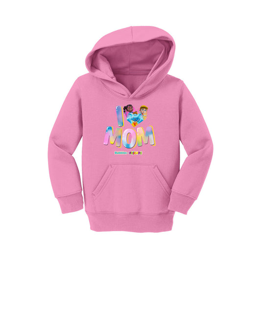 Bubbles & Friends Mothers Day I love Mom Toddler Sweatshirt