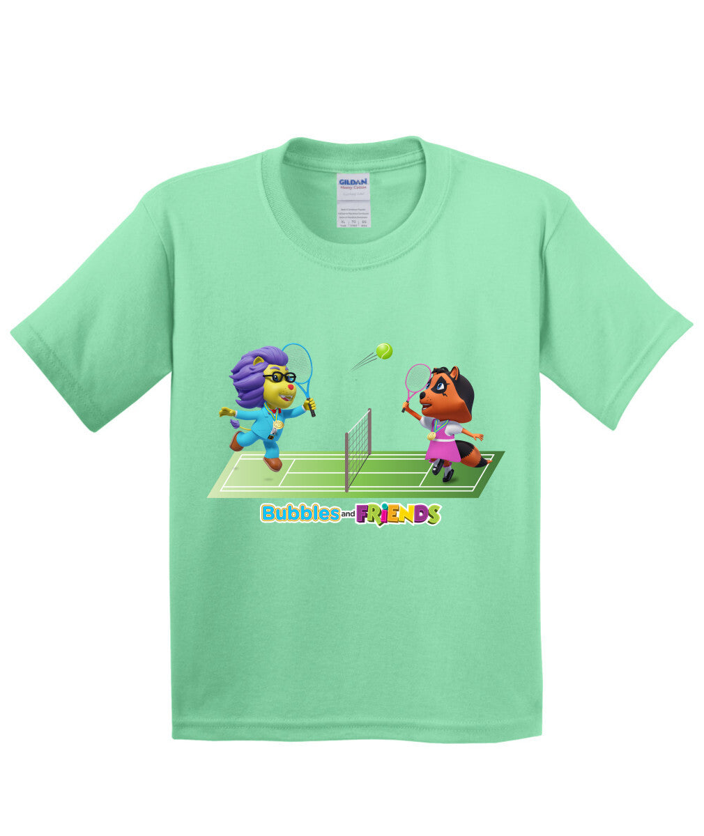 Bubbles and Friends - Summer Games Collection Tennis Match Children T-Shirt