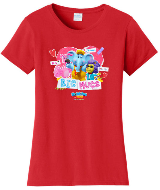 Bubbles & Friends Valentines Day Big Hug Women's T-Shirt